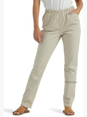 Stretch Elastic Waist Pull-On Cotton Legging Pants Casual